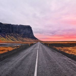 Preview wallpaper road, marking, sky, mountains