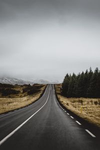 Preview wallpaper road, marking, trees, climbing