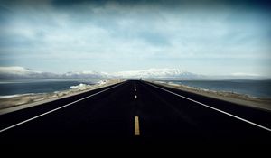 Preview wallpaper road, markings, distance, sky, horizon