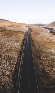 Preview wallpaper road, markings, top view