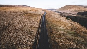 Preview wallpaper road, markings, top view