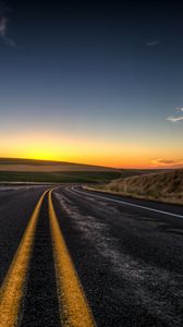 Preview wallpaper road, markings, turn