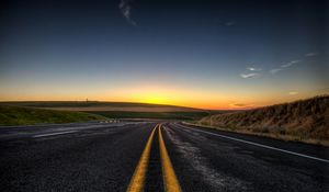 Preview wallpaper road, markings, turn