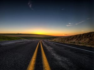 Preview wallpaper road, markings, turn