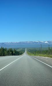 Preview wallpaper road, mountain, asphalt, nature