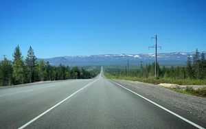 Preview wallpaper road, mountain, asphalt, nature