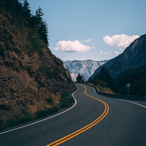 Preview wallpaper road, mountains, asphalt, landscape