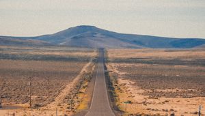 Preview wallpaper road, mountains, distance, marking, sky