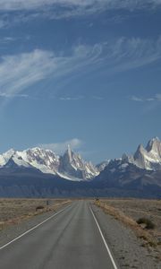 Preview wallpaper road, mountains, foothills, landscape, nature