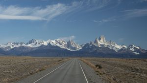 Preview wallpaper road, mountains, foothills, landscape, nature