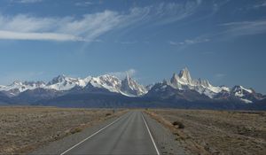 Preview wallpaper road, mountains, foothills, landscape, nature