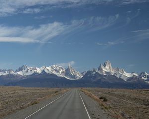 Preview wallpaper road, mountains, foothills, landscape, nature
