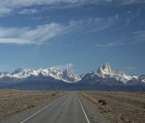 Preview wallpaper road, mountains, foothills, landscape, nature
