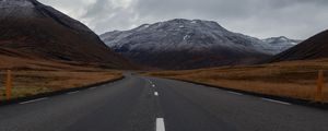 Preview wallpaper road, mountains, marking