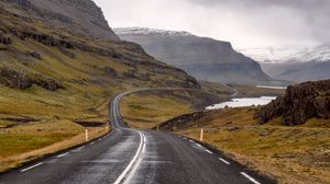 Preview wallpaper road, mountains, relief, landscape, nature