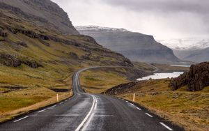 Preview wallpaper road, mountains, relief, landscape, nature