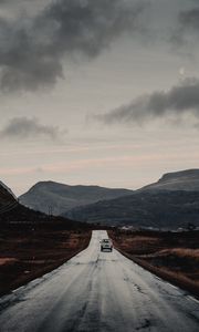 Preview wallpaper road, mountains, ride, hilly, landscape