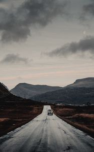 Preview wallpaper road, mountains, ride, hilly, landscape