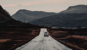 Preview wallpaper road, mountains, ride, hilly, landscape