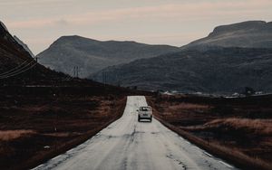 Preview wallpaper road, mountains, ride, hilly, landscape