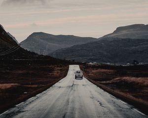 Preview wallpaper road, mountains, ride, hilly, landscape