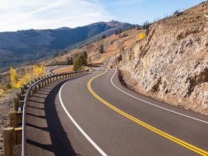 Preview wallpaper road, mountains, serpentine, landscape