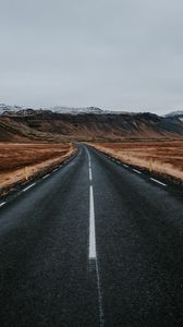 Preview wallpaper road, mountains, valley, landscape, nature