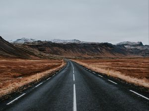 Preview wallpaper road, mountains, valley, landscape, nature