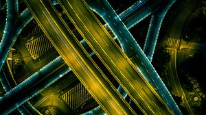 Preview wallpaper road, neon, glow