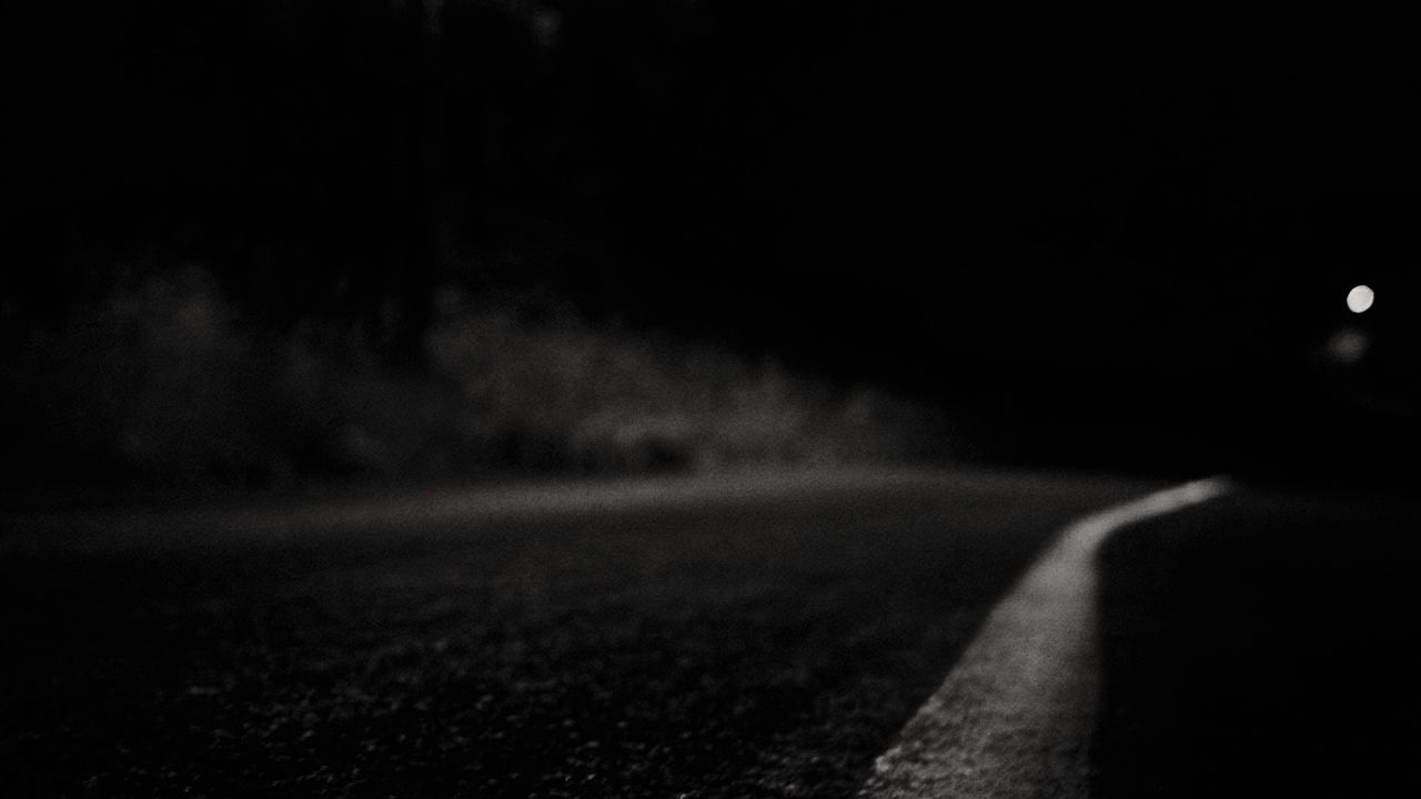 Wallpaper road, night, asphalt, light