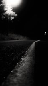 Preview wallpaper road, night, asphalt, light