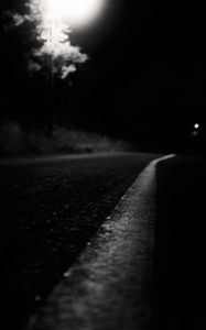 Preview wallpaper road, night, asphalt, light