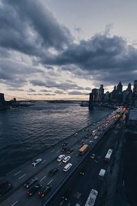 Preview wallpaper road, night city, city, lights