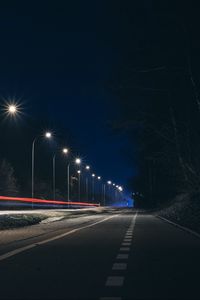 Preview wallpaper road, night, lanterns, light