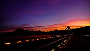 Preview wallpaper road, night, markings, sky