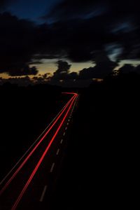 Preview wallpaper road, night, turn, sky
