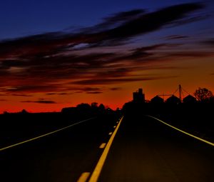 Preview wallpaper road, path, horizon, clouds, sunset