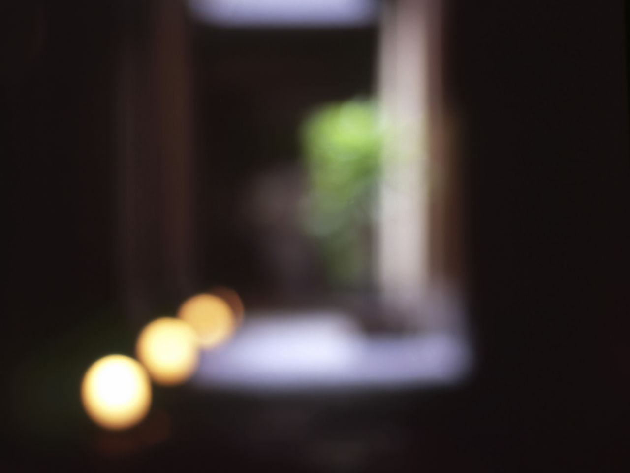 1280x960 Wallpaper road, paving stones, tunnel, blur