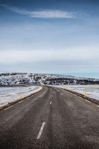 Preview wallpaper road, plain, snow, hill