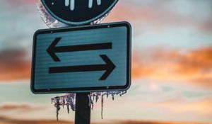 Preview wallpaper road sign, sign, symbols, ice, frozen