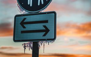 Preview wallpaper road sign, sign, symbols, ice, frozen