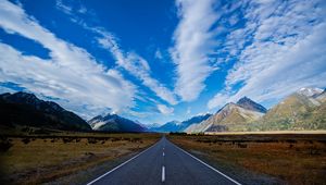 Preview wallpaper road, sky, path, marking