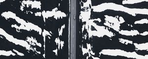 Preview wallpaper road, snow, aerial view, zebra