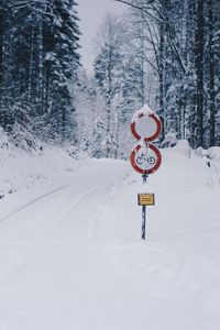 Preview wallpaper road, snow, winter, pointer, forest