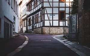 Preview wallpaper road, street, house, buildings, architecture