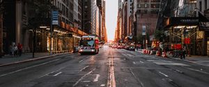 Preview wallpaper road, street, urban, asphalt, buildings, transport