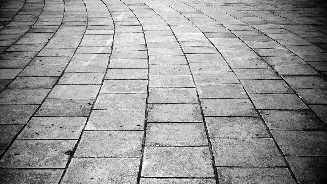 Wallpaper road, tiles, gray, stone