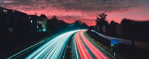 Preview wallpaper road, traffic, backlight, turn, city, zurich, switzerland, bright