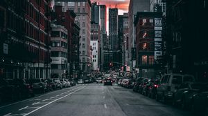 Preview wallpaper road, traffic, city, cars