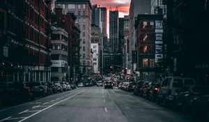 Preview wallpaper road, traffic, city, cars